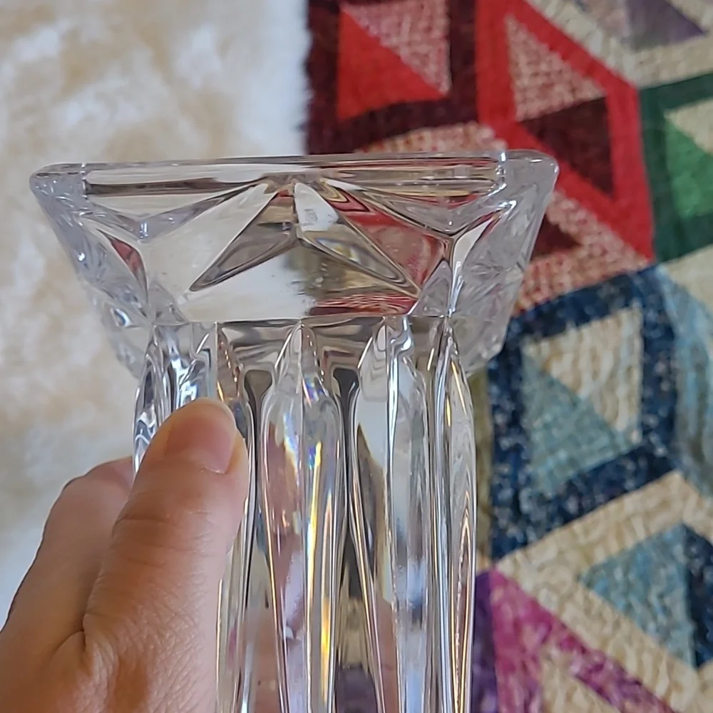 Vintage New 90's Partylite Quad Crystal Pillar Pedestal Candle Holder - Picture 12 of 12